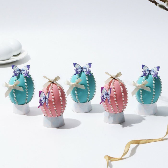 Пасхальный набор для украшения яиц на подложке «Нежность», 13 х 10 см - фотография № 2