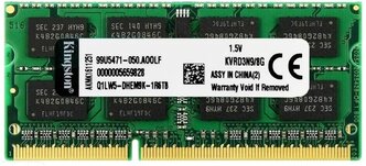 Оперативная память Kingston KVR1333D3S9/4G DDR3L 4 ГБ 1333 МГц