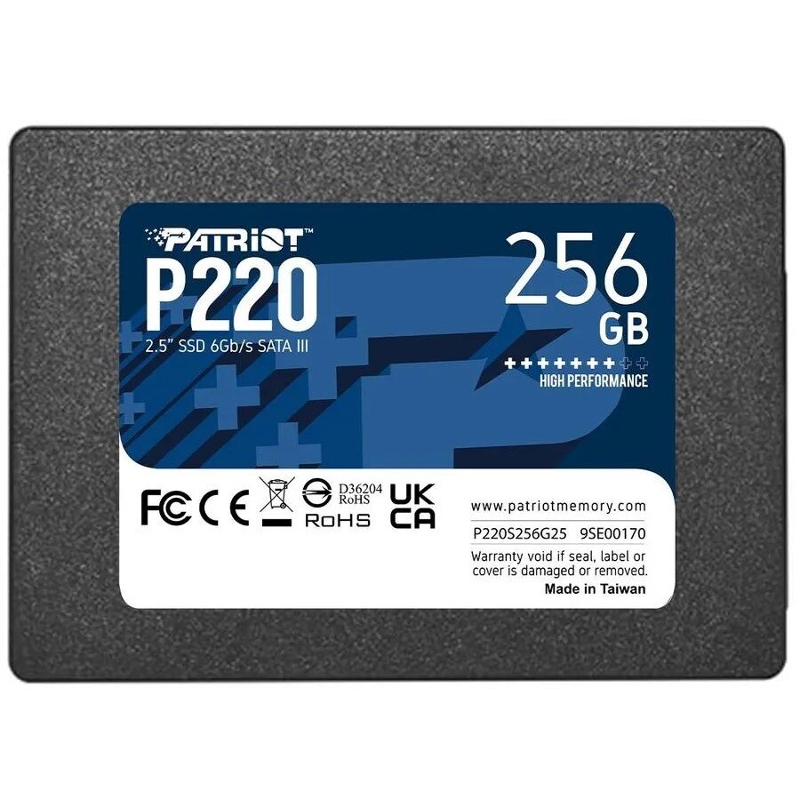 Жесткий диск SSD 25" 256Gb Patriot P220 (P220S256G25)