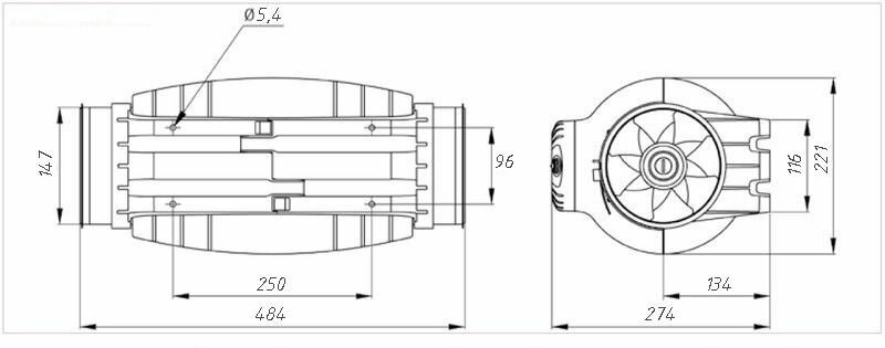 Вытяжной вентилятор канальный Soler & Palau TD500/150-160 SILENT 230V 50 осевой - фотография № 5