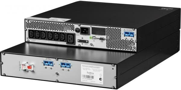 Источник бесперебойного питания Systeme Electriс Smart-Save Online SRV, 3000VA/2700W, On-Line, Extended-run, Rack 2U(Tower convertible), LCD, Out: 6xC13, 1xC19, SNMP Intelligent Slot, USB, RS-232 (SRV Systeme Electric - фото №3