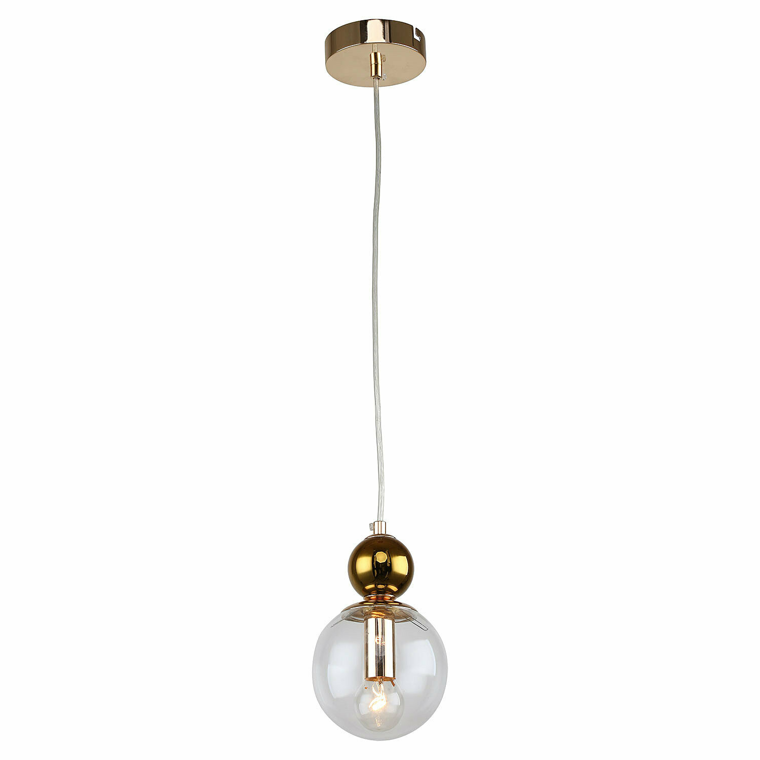 Светильник подвесной Lussole LSP-8725, E14, 40Вт, кол-во ламп:1шт., Золото
