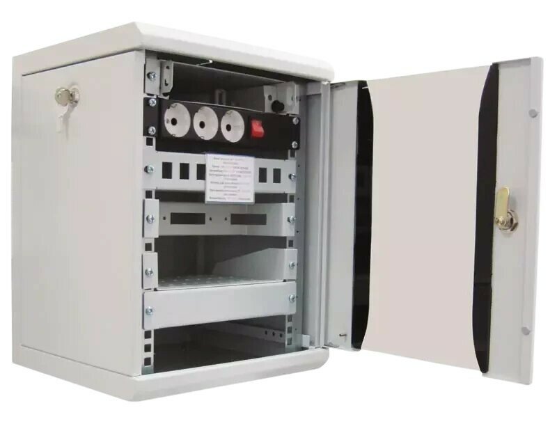 Коммутационный шкаф ЦМО ШРН-8255-10 настенный стеклянная передняя дверь 8U 320x420x305мм