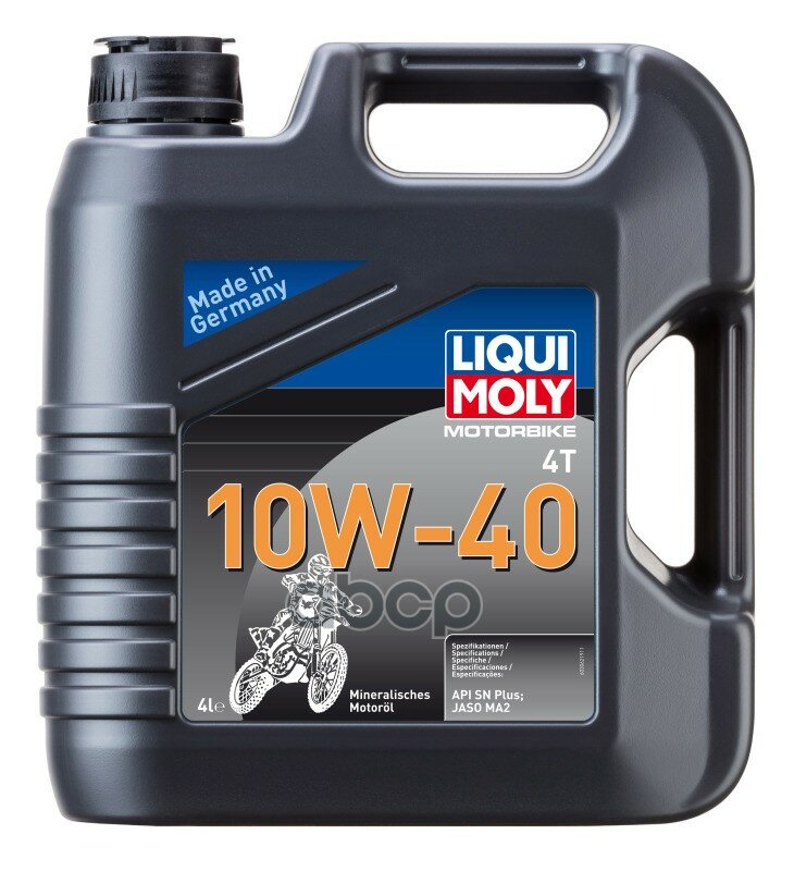 Liquimoly 10W40 Motorbike 4T Basic Offroad (4L)_Масло Моторное! Для Мотоц. Минерapi Sl Jaso Ma2 LIQUI MOLY арт. 3062