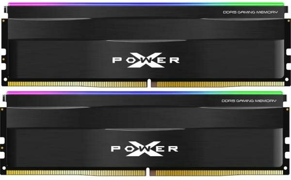 Оперативная память для компьютера 32Gb (2x16Gb) PC5-48000 6000MHz DDR5 DIMM CL40 Silicon Power XPower Zenith RGB SP032GXLWU600FDF