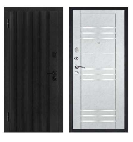 Дверь металлическая Омега антрацит П31-мрамор 860*2050 левая