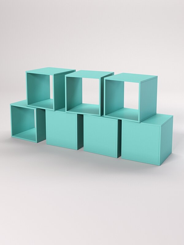 Комплект демонстрационных кубов №10, Тиффани Аква 120 x 40 x 80 см