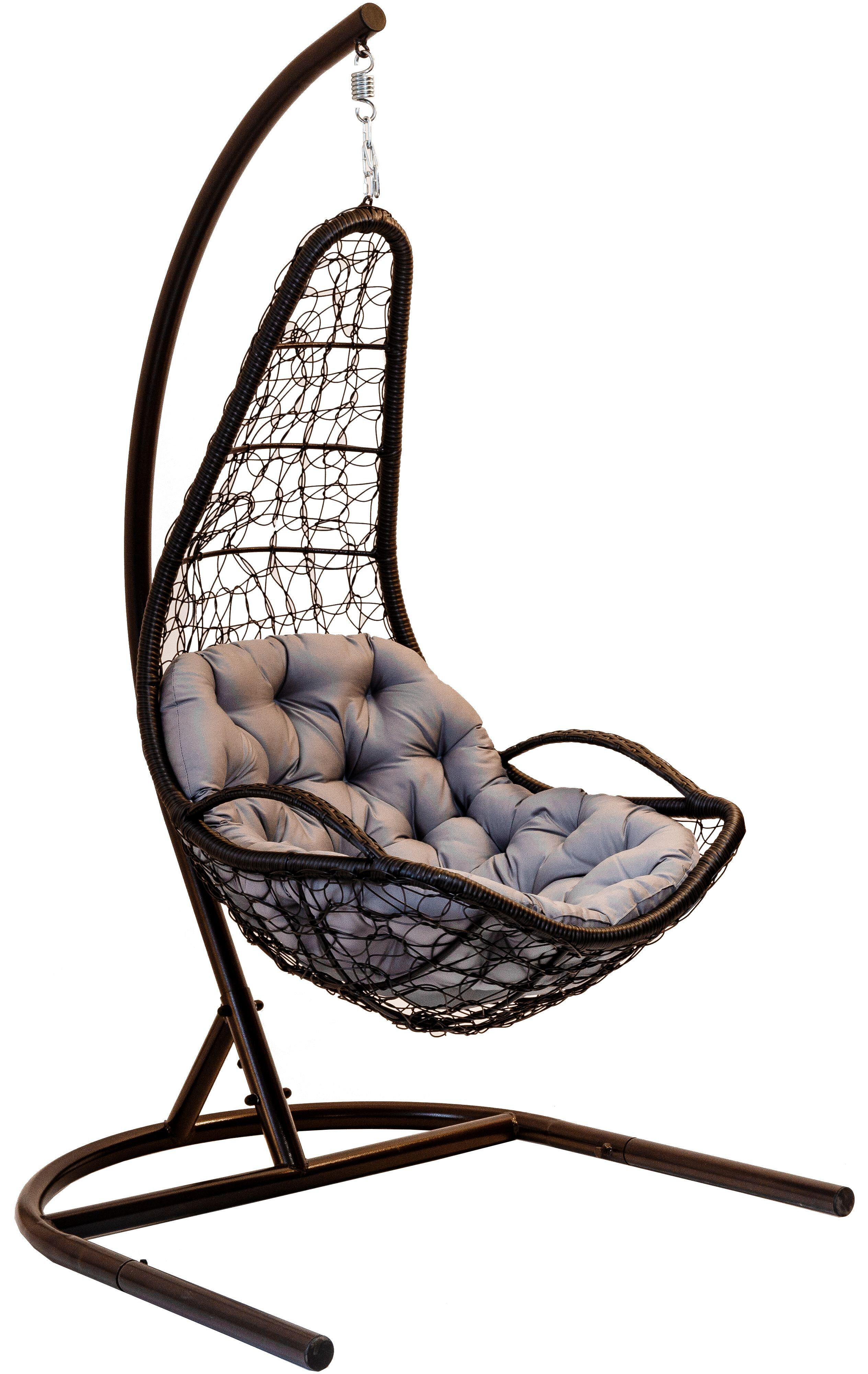 Подвесное кресло GreenGard Арина на опоре коричневое - фотография № 1