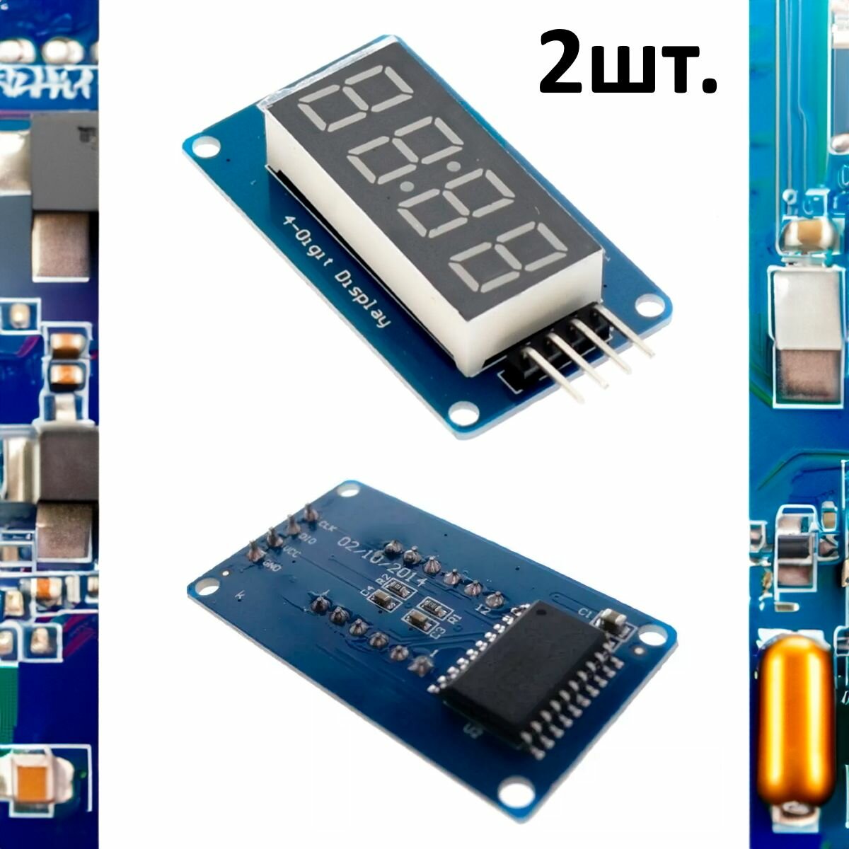 Модуль 7-сегментного индикатора TM1637 для Arduino 2шт.