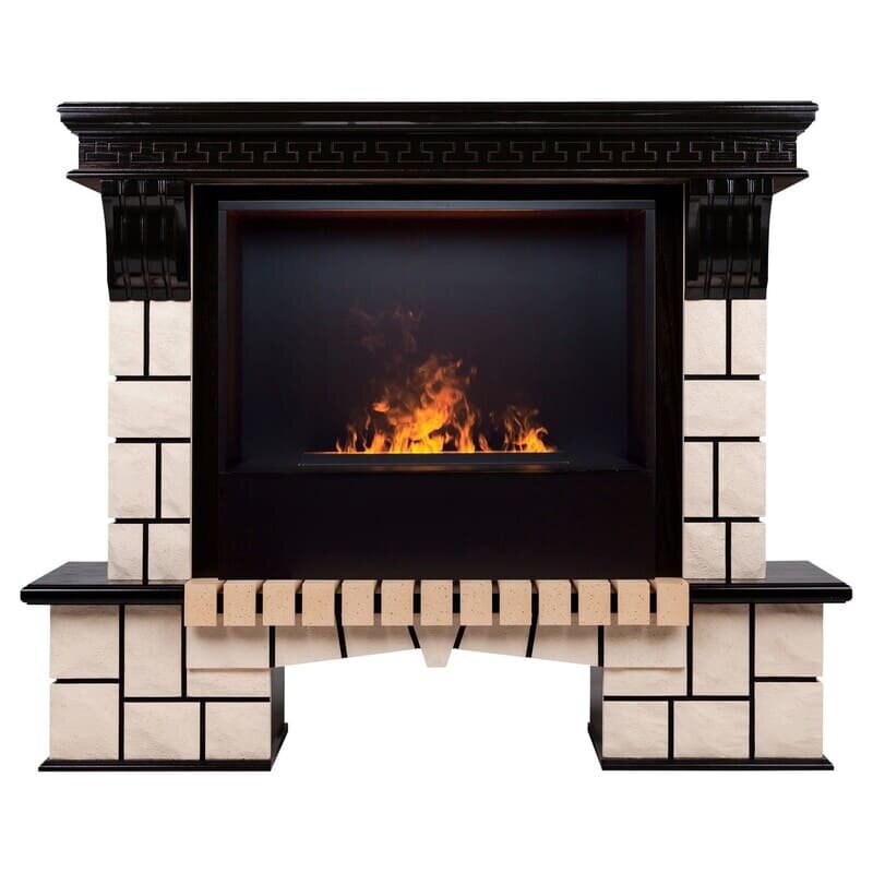 Камин RealFlame Stone 26 AO с очагом 3D Cassette 630 Black Panel