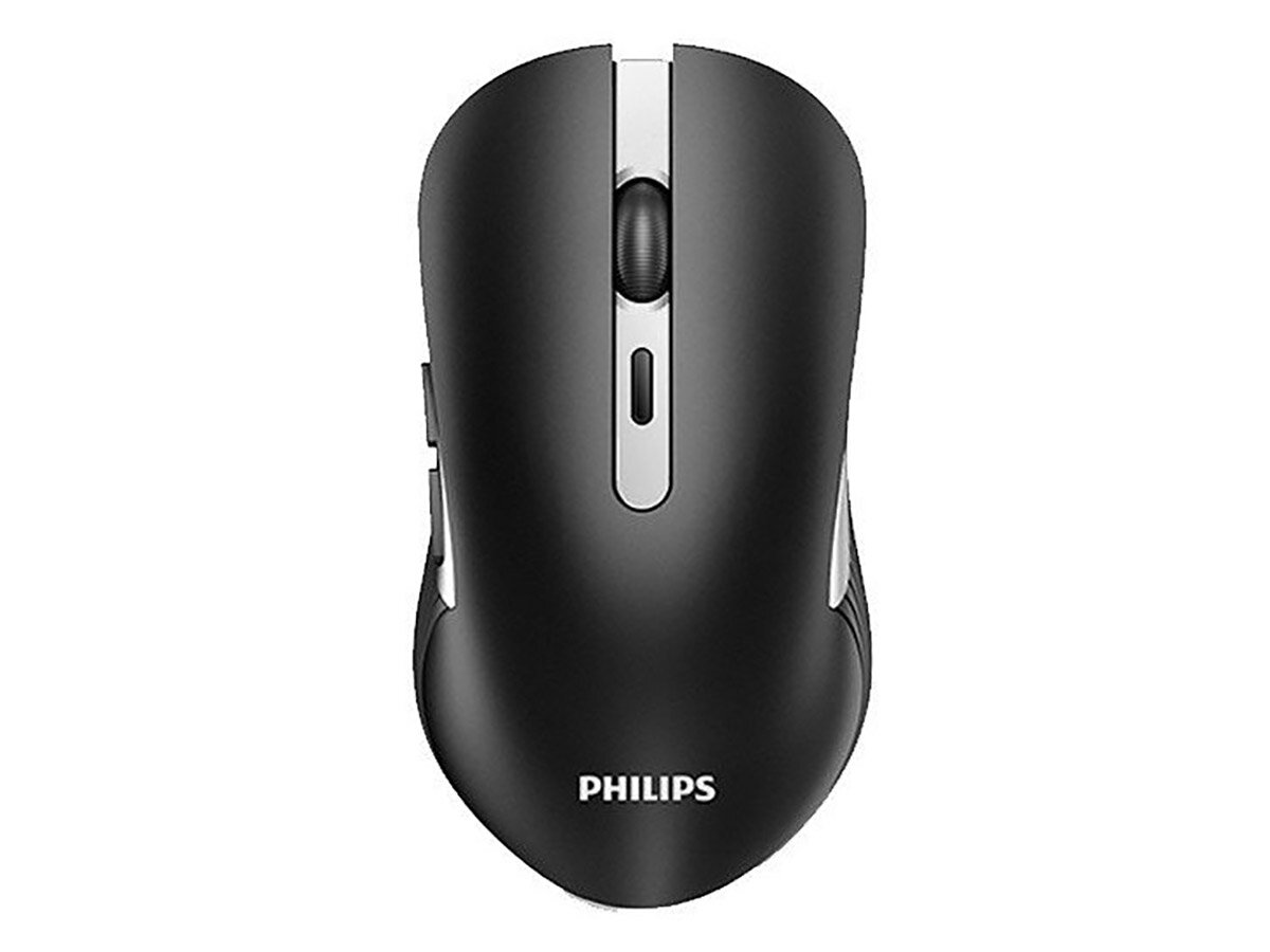 Мышь беспроводная Philips M525, 1600dpi, Wireless/USB, Черный/Серебристый SPK7525
