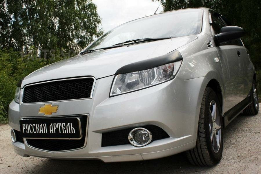 Русская артель RECA018600 CHEVROLET AVEO (2007-2011) накладки на передние фары (реснички) компл-2ШТ RECA018600