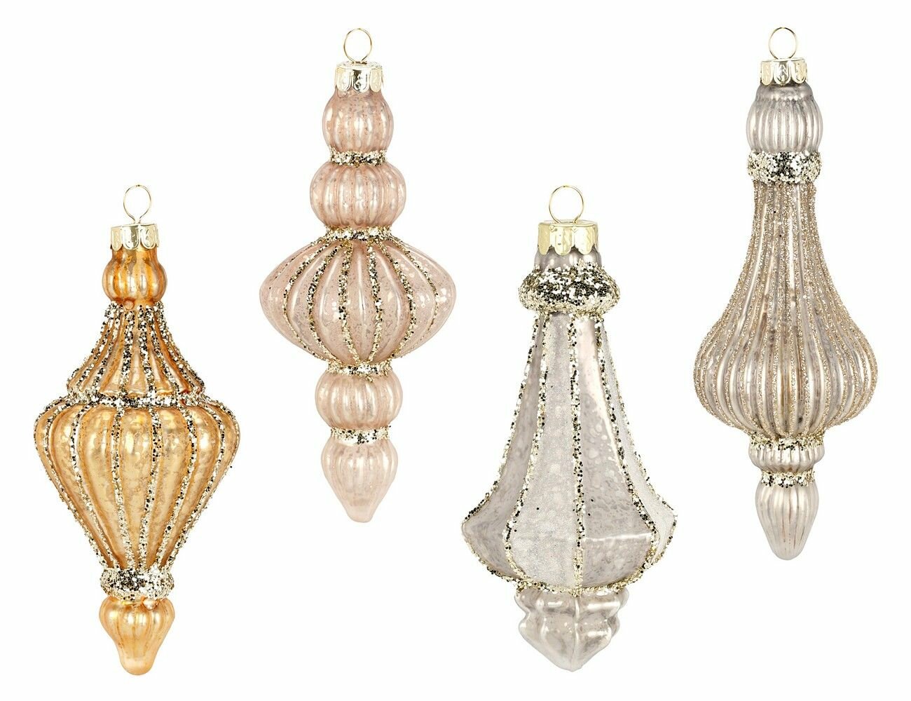 Набор ёлочных украшений беатриче, стекло, 14-18 см, 8 шт, Koopman International ABT632780-набор