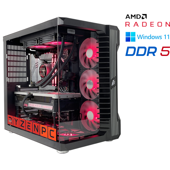 Настольный компьютер RyzenPC GAME 83508913 (AMD Ryzen 5 7600 3.8 ГГц, AMD B650, 16 DDR5, SSD: 1000 Гб, HDD: 1000 Гб, AMD Radeon RX 7600 8 Гб, WI-FI, Без привода, 750 Вт, 1stPlayer SP9, Windows 11 Pro)