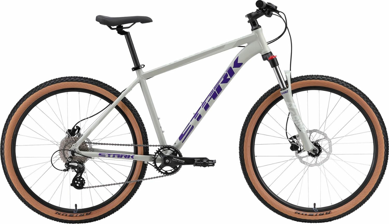 Велосипед Stark Hunter 27.3 HD (2024) (Велосипед Stark'24 Hunter 27.3 HD серый/фиолетовый 18", HQ-0014105)
