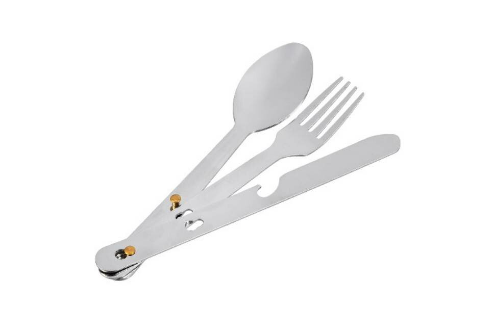 фото Набор столовых приборов BOYSCOUT /вилка, ложка,нож/, в чехле, 16 см /24 61085