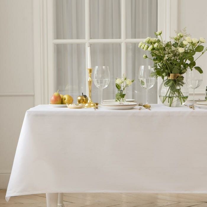 фото Скатерть Этель Lines 150*110 +/-3см, цв.белый, пл. 192 г/м2, хл с вгмо, 6974112