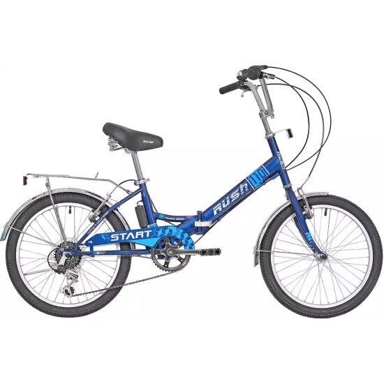 фото Велосипед 20" Rush Hour 6ск START 110 V-brake ST синий рама 13"