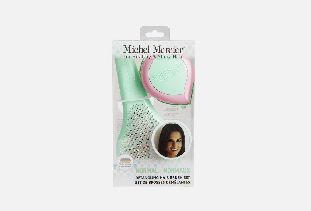 Набор расчесок для нормальных волос Michel Mercier by Kampalook Pastel Classic and Travel / количество 1 шт