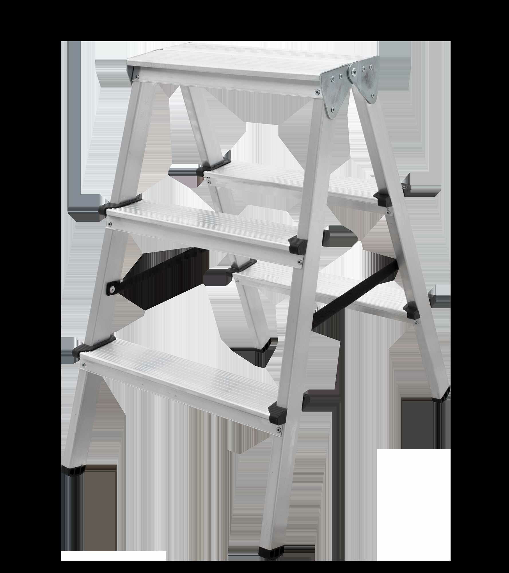 фото Стремянка двухсторонняя Новая Высота Kroft 1120 3 ступени алюминий