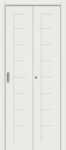 Дверь складная, межкомнатная Эмалит, Модель-22 Magic Fog, White Matt 2000*400 (2 шт.) (полотно)
