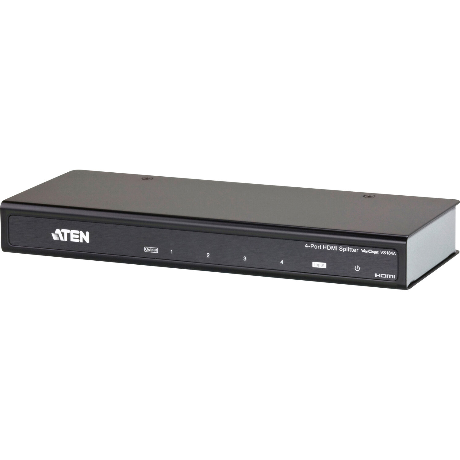 Разветвитель электрон. HDMI 1> 4Устройства 20 метр.(24AWG)/15 метр.(28AWG) F без шнуров Б.П. 220> 5.3V (до 1920x1200 60Hz;HDMI 1.3b/HDCP 1.1;HDTV 480p/720p/1080i/1080pкаскад до 3-х уровней) ATEN VS184A