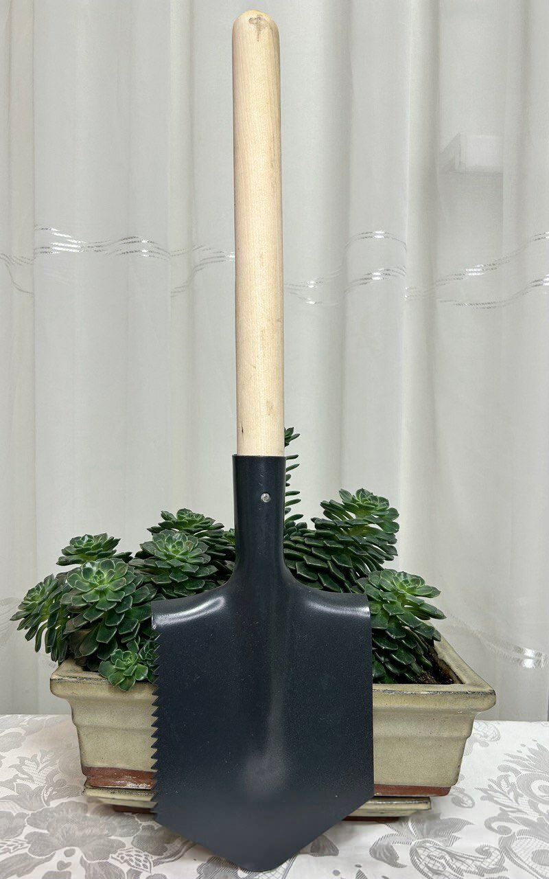 Саперная лопата(авто) с деревянным черенком - фотография № 2