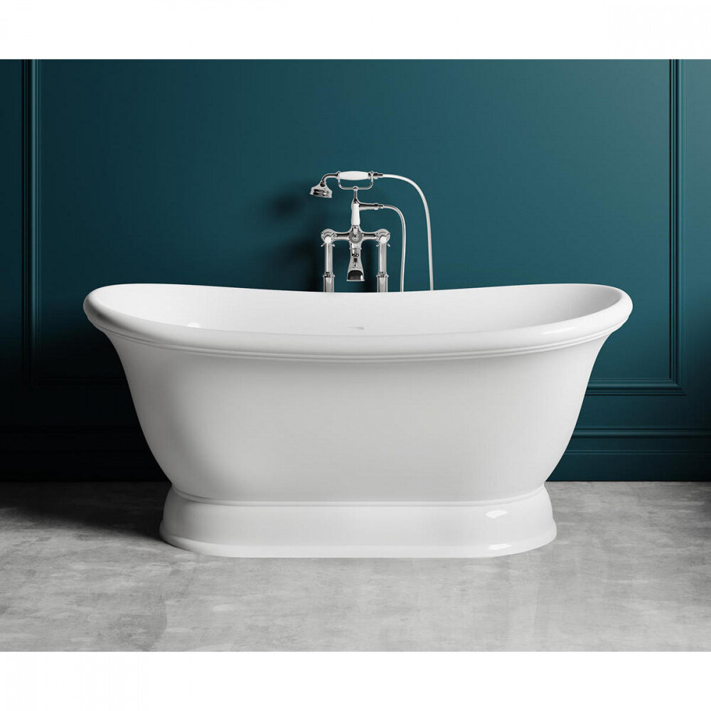 Salini Ванна Salini Ettora 174 х 90 х 76 см, из искусственного камня S-Sense, белый глянцевый, 100611G