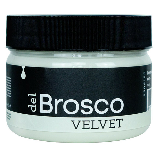 Краска акриловая del brosco velvet интерьерная 0,25л бежевая, арт.2504160