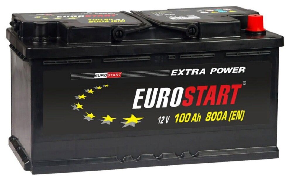 Аккумулятор автомобильный EUROSTART Extra Power 100 Ah 800 A прямая полярность 353x175x190