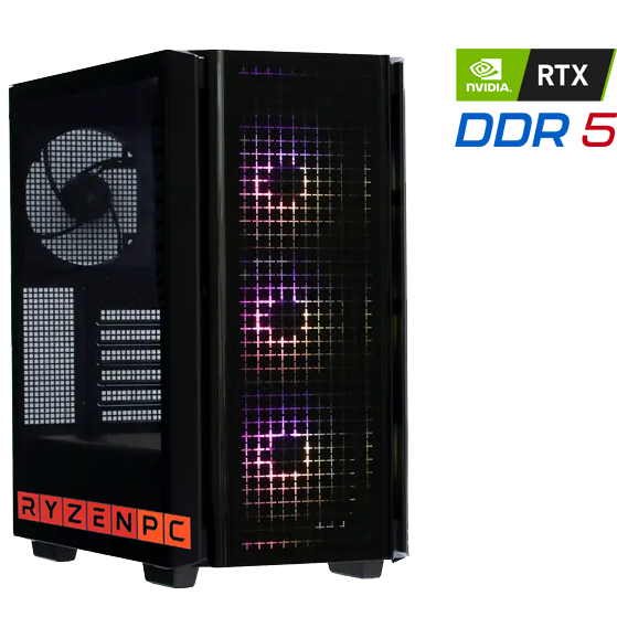 Настольный компьютер RyzenPC GAME 83513139 (AMD Ryzen 5 7500F 3.7 ГГц AMD A620 32 DDR5 SSD: 1000 Гб HDD: 2000 Гб NVIDIA GeForce RTX 3060 Ti 8 Гб WI-FI Без привода 750 Вт DeepCool CG540 ОС не установлена)