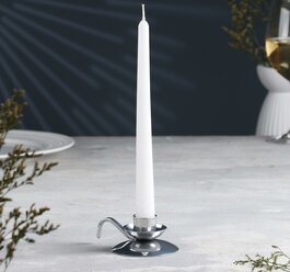 Подсвечник "Ретро" металл на одну свечу, 10х4 см, хром