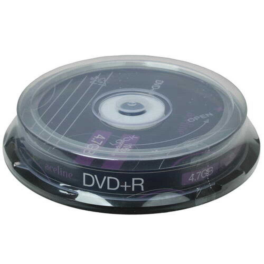 DVD-диск Aceline DVD+R, 4.7 ГБ, Cake Box, 16x, 10 шт