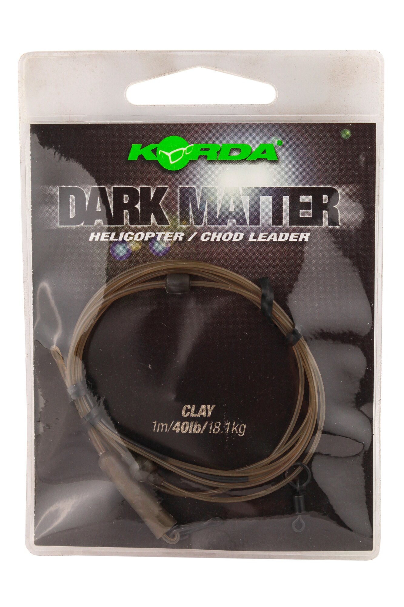 Поводок Korda Dark matter leader heli clay 1м 40lb