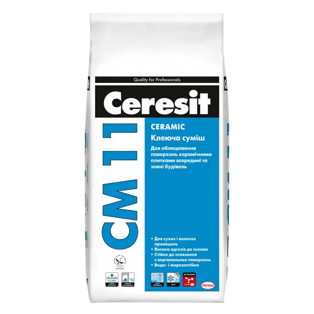 Клей CERESIT CM11 для плитки 5 кг