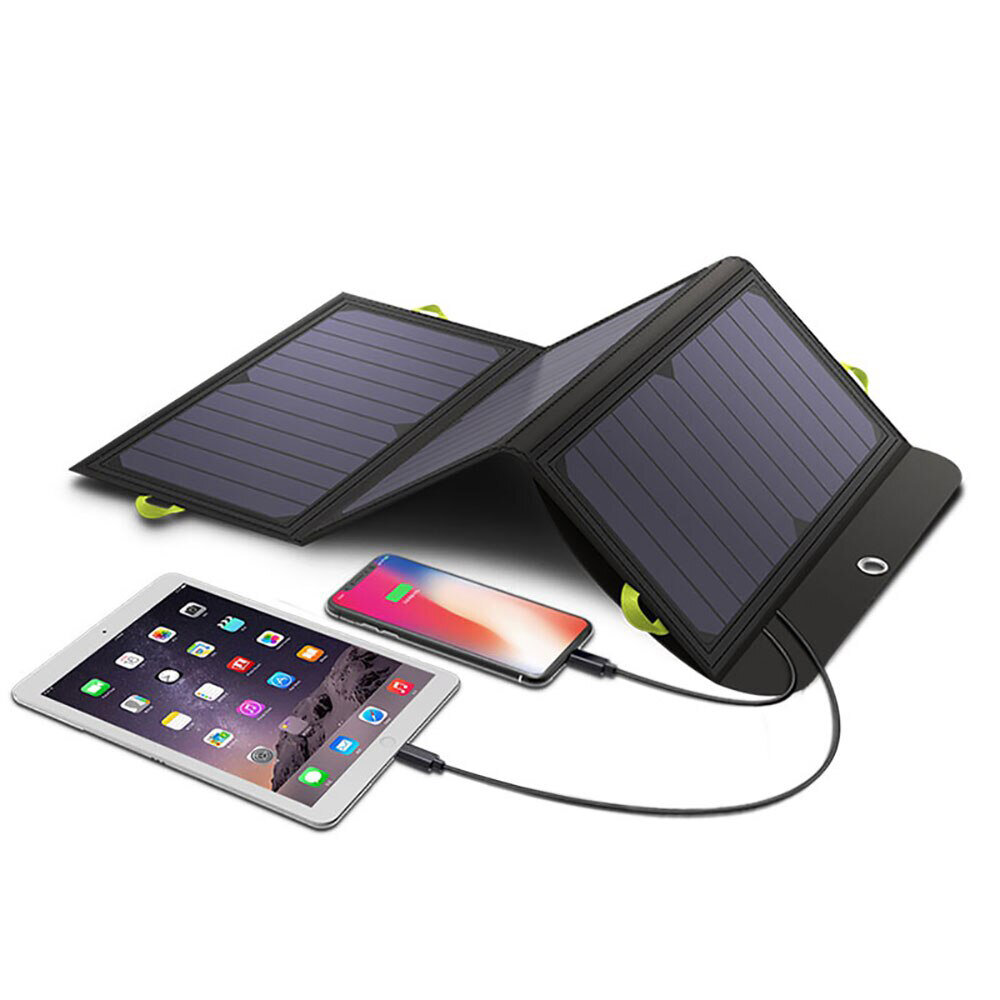 Мобильная солнечная панель 5В, 21Вт со встроенным аккумулятором 10000 мАч