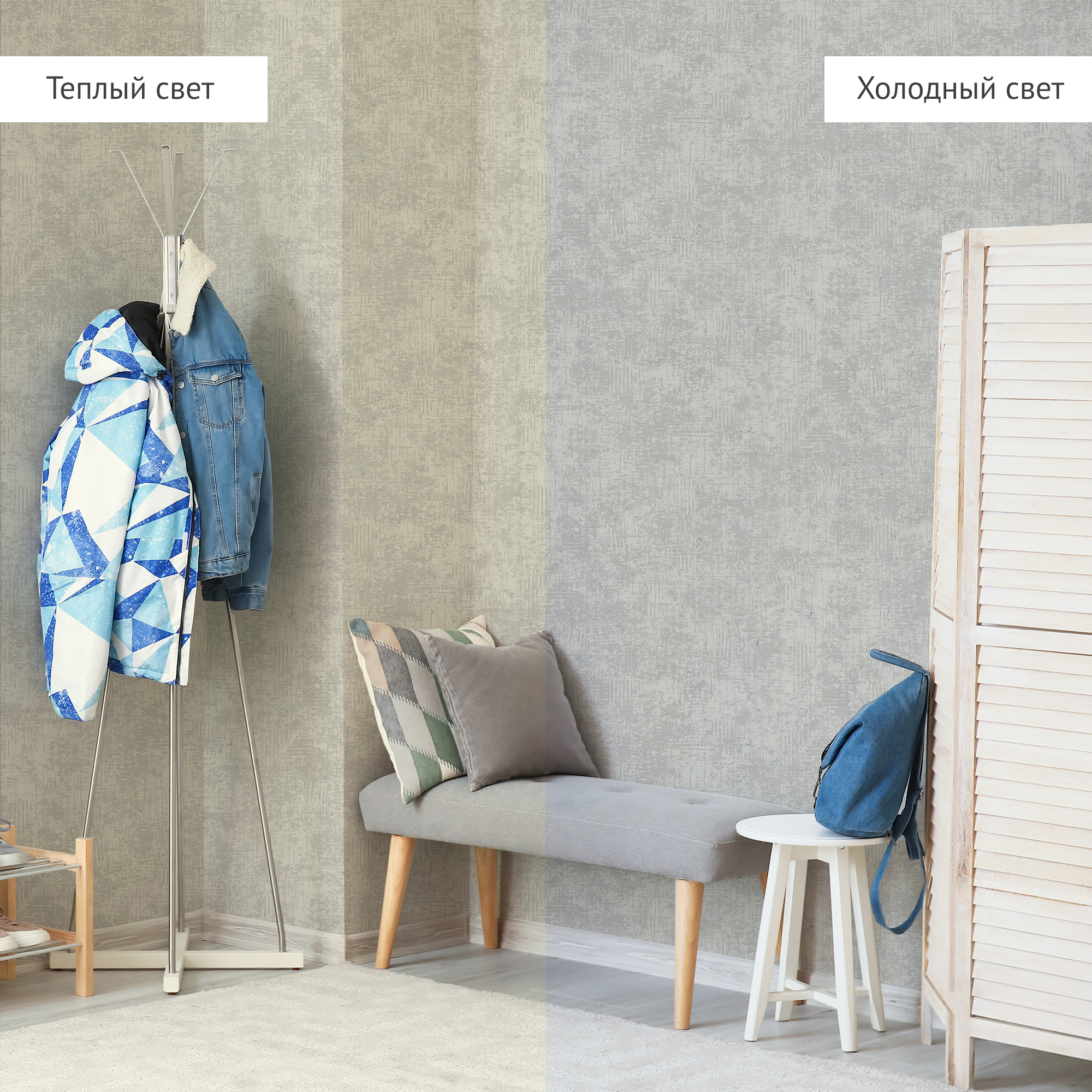 Обои флизелиновые Wall Decor Гранж серые 1.06 м 35044-41 - фото №2