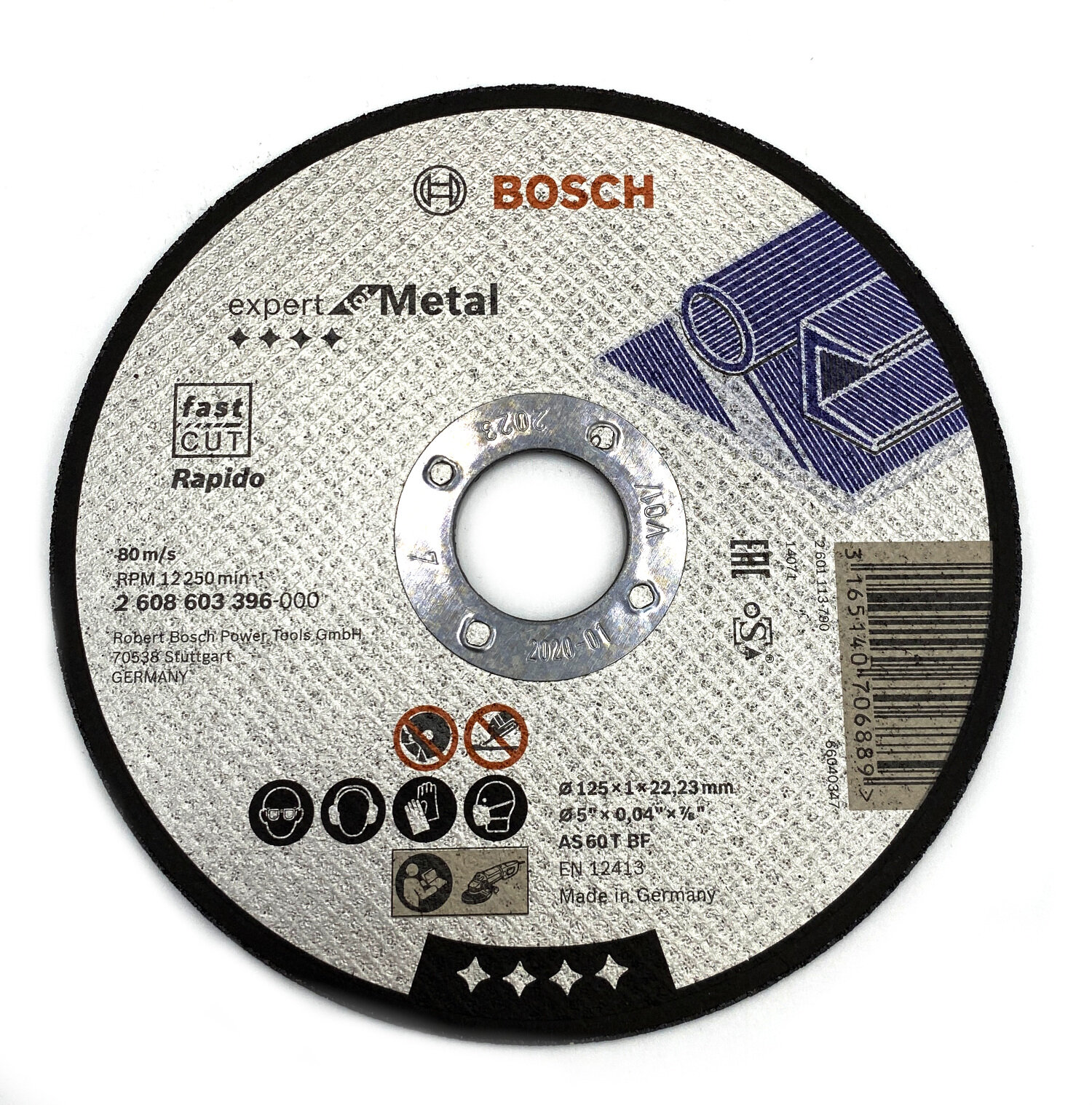 Отрезные круги BOSCH 25шт. (125х2223х1мм) по металлу.