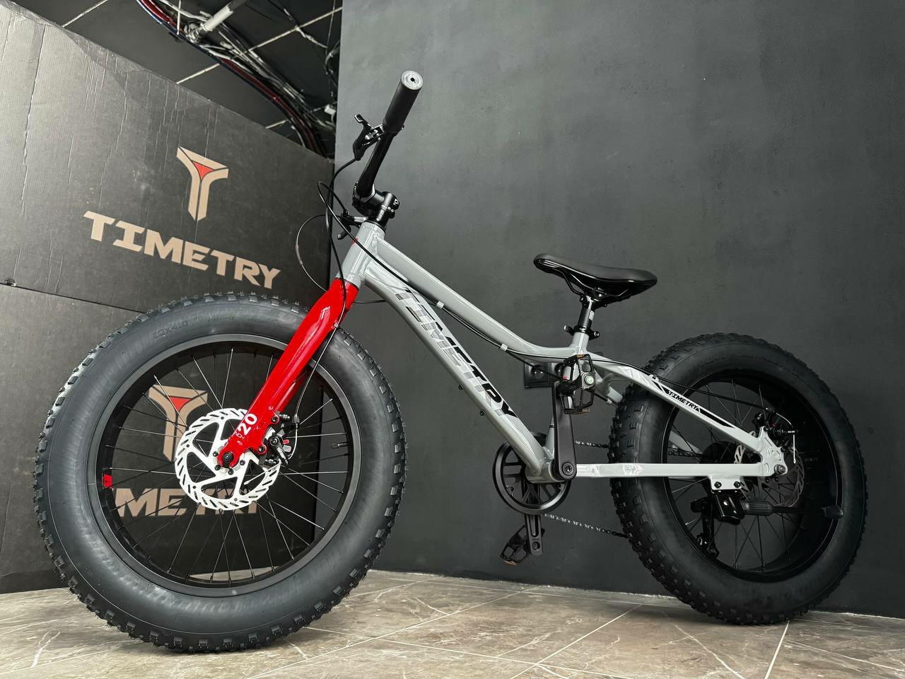 Велосипед фэтбайк Fatbike Time Try TT215/7s 20" Алюминиевая рама 12", серый