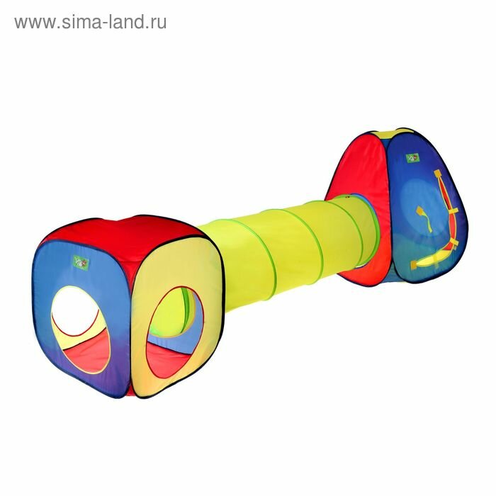 Игровая палатка «Цветные фигуры» с туннелем микс