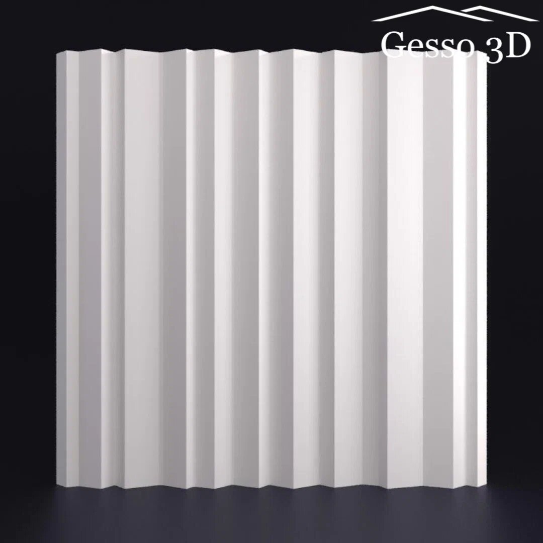 Гипсовая панель Gesso 3D рейки 