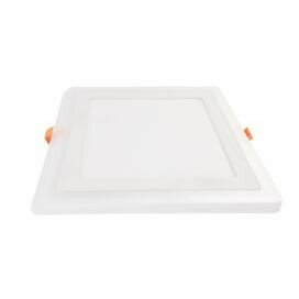 фото Комплект 10 шт. светодиодный светильник даунлайт Ecola встраиваемый Квадрат 6W 4200K 4K подсветка 3W Синий 145(105)x20 DERV90ELC