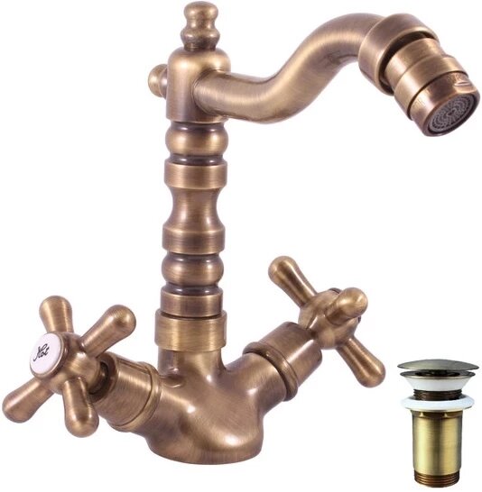 Смеситель для биде с донным клапаном Rav Slezak Morava Retro MK121.5/9SM