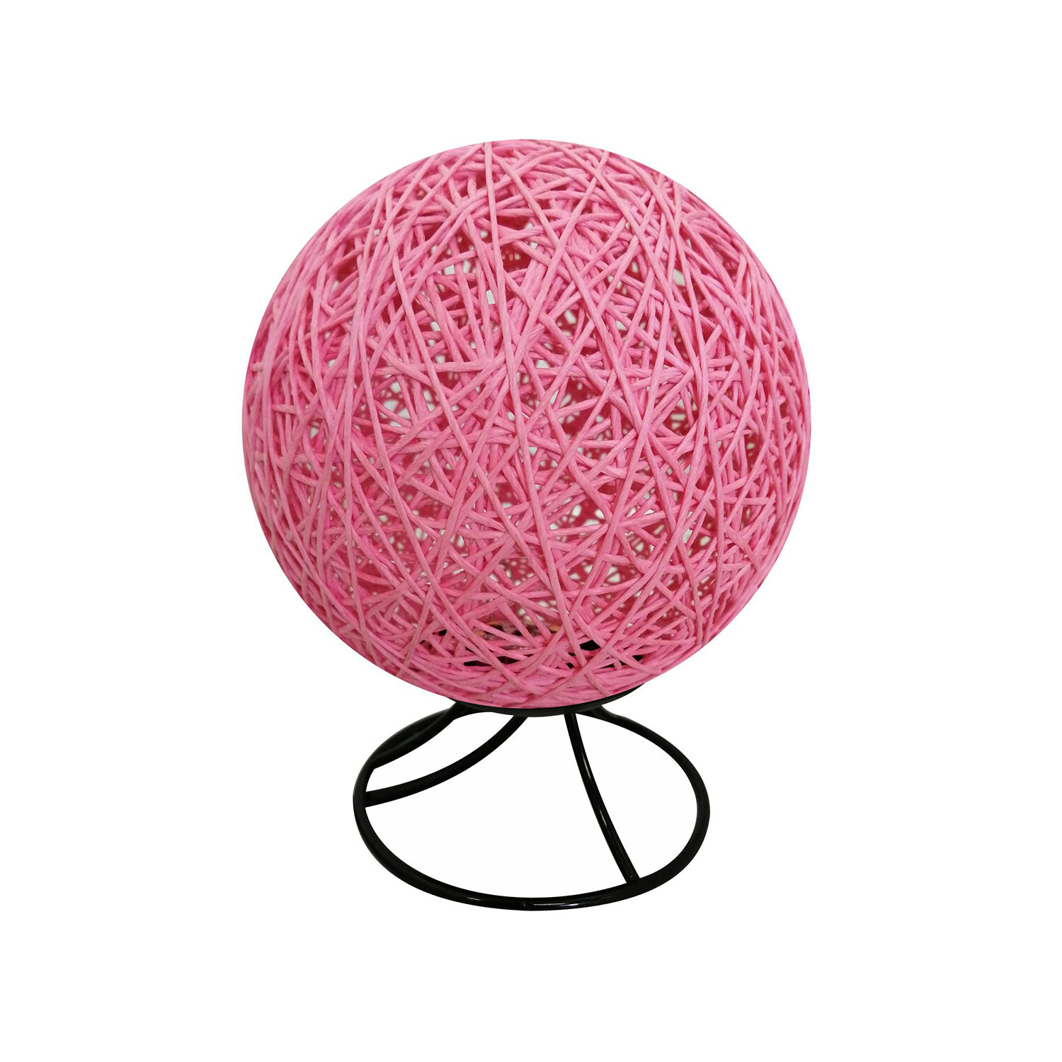 фото Ночник светодиодный, 2 Вт, 6 диодов, 3200K, 200 Лм, 220 В, ротанг, розовый