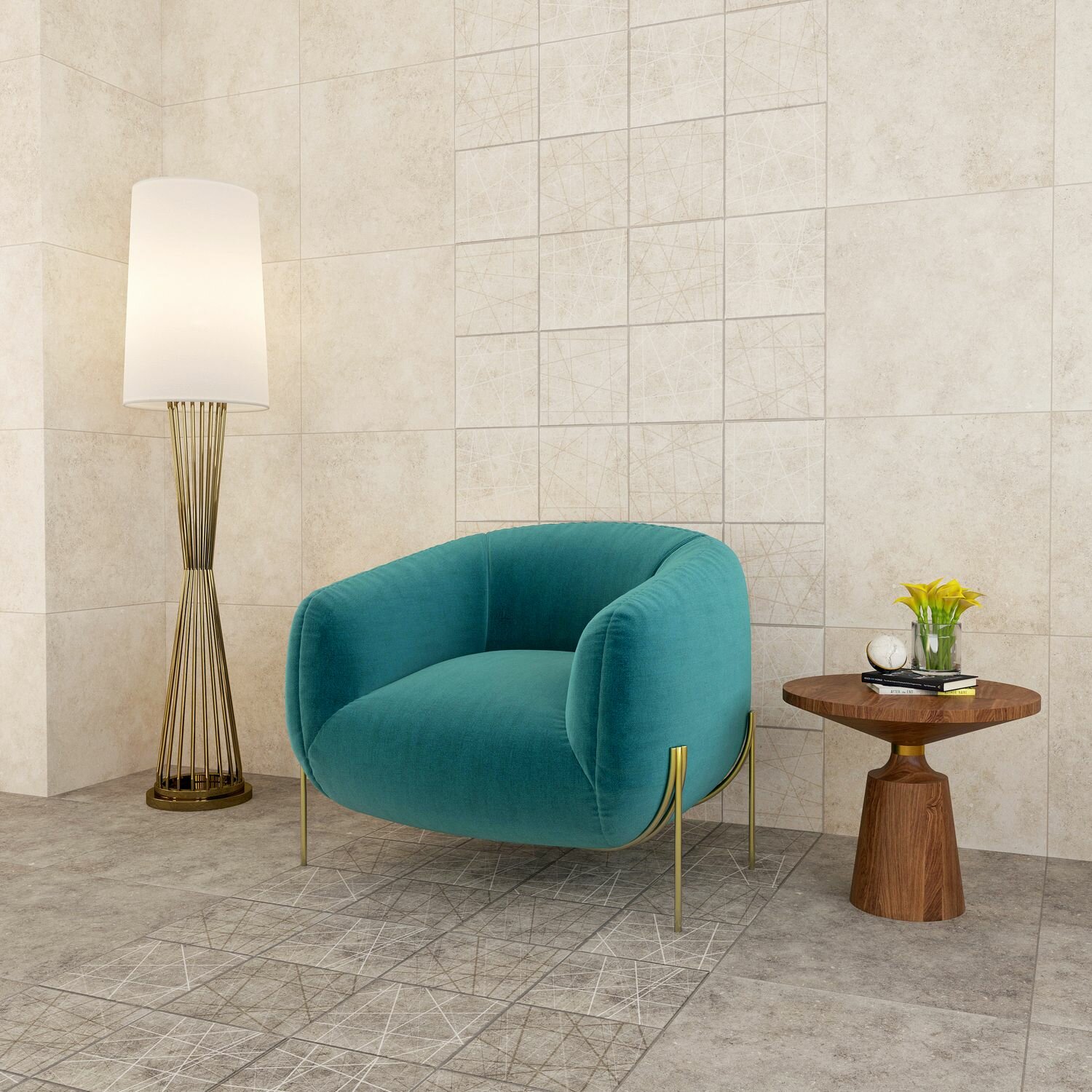 фото Керамогранит Керамин Авалон бежевый 50х50 см