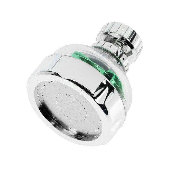 фото ZEIN Аэратор ZEIN Z3632-1, поворотный, на шарнире, с красным вентилятором, хром/прозрачный