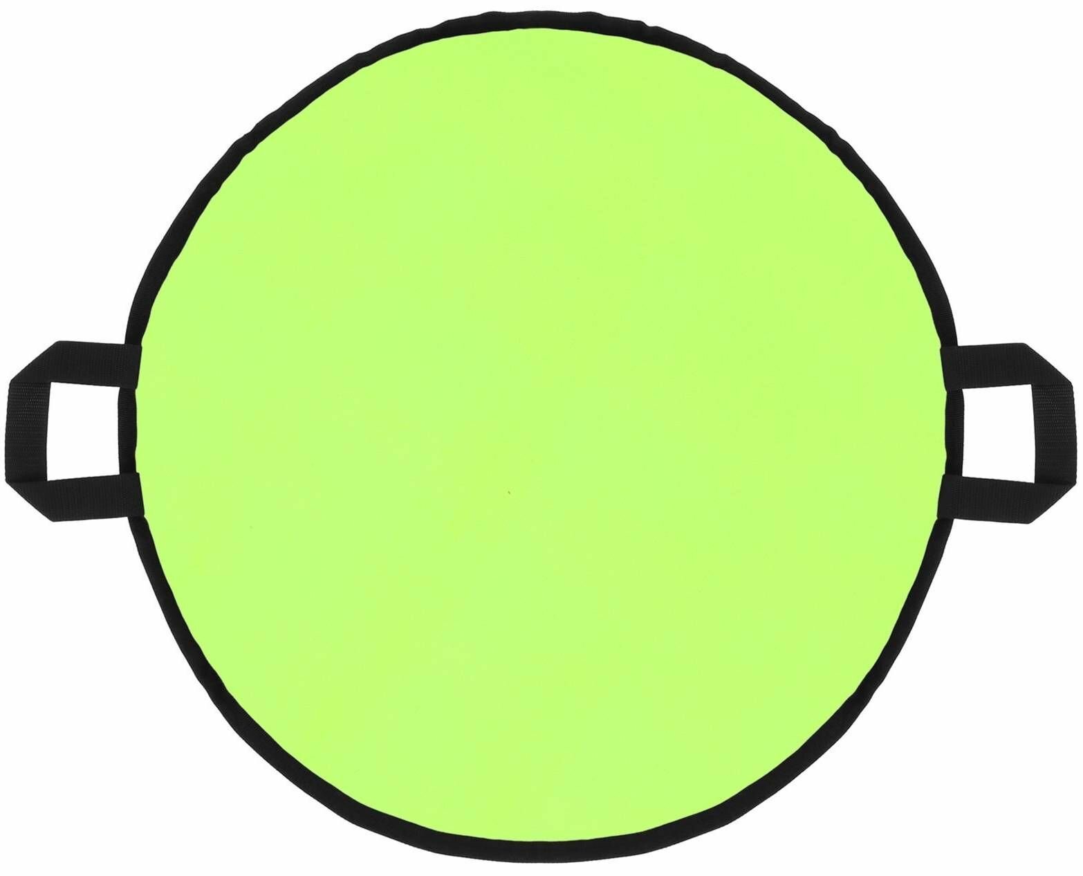 фото Детская мягкая круглая ледянка с ручками для катания с горки, зимние ледяные санки для снега, диаметр 60 см, толщина 2 см, цвет лимонный