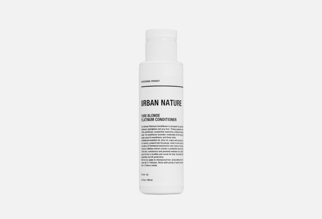 Тонирующий кондиционер для светлых волос URBAN NATURE Pure blonde / объём 100 мл