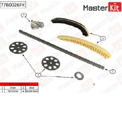 Комплект цепи Грм Skoda Fabia. VW Polo 1.2i 12V 05- 77B0026FK masterkit 1шт