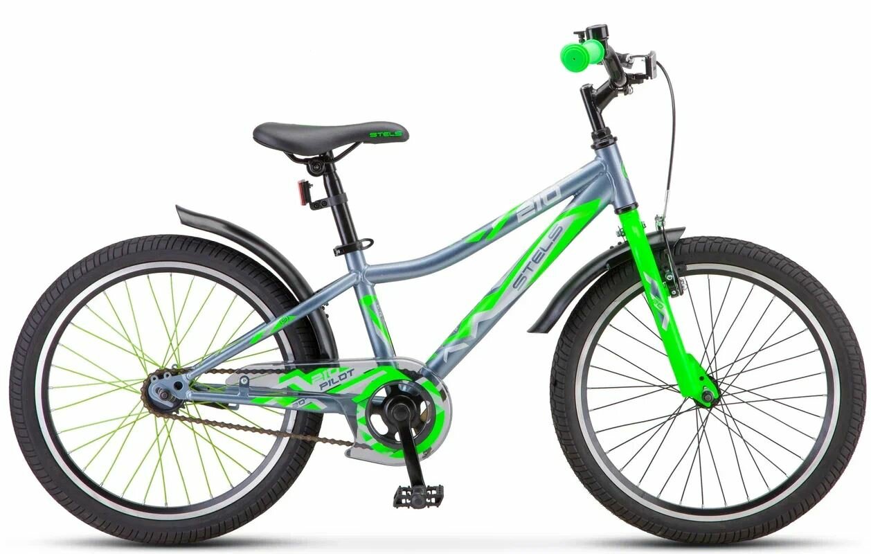Велосипед STELS PILOT-210 VC, колесо 20', рост 11', сезон 2023-2024, серый